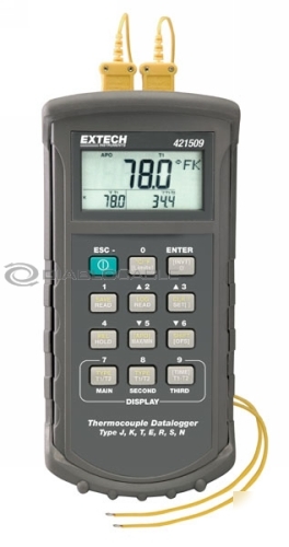 Extech 421509 7 thermocouple datalogger with alarm