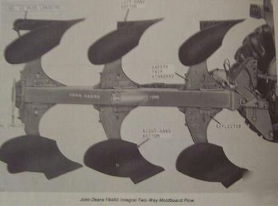 John deere F8350,F8450 two-way plows operators manual