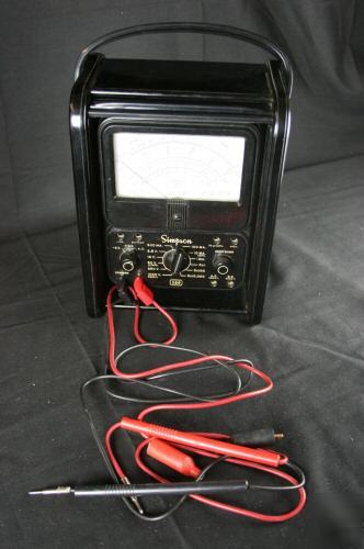 Simpson 260 series 3 volt ohm mulitmeter w/ leads