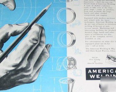 American welding & manufacturing warren,oh -2 1954 ads