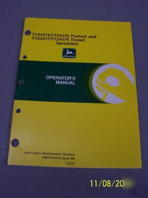 John deere operators manual pushed towed spreaders