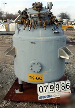 Used: dedietrich glass lined reactor, 300 gallon, model