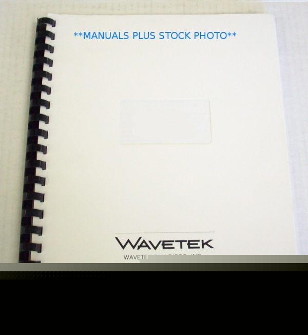 Wavetek 178 intro users manual - $5 shipping 