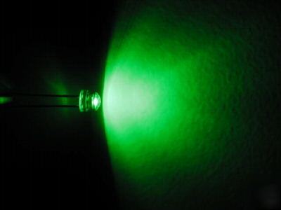 50PCS 4.8MM short profile green led,big/wide angle