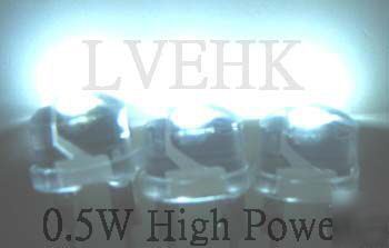 200P 8MM highpower 0.5W strawhat white led 100KMCD 140Â°