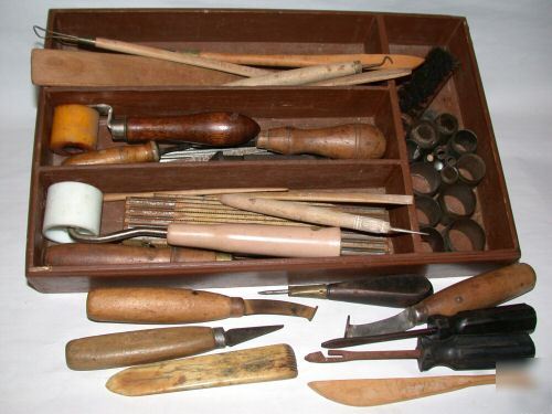 Antique tools< leather working,drilling wood,etc.> >