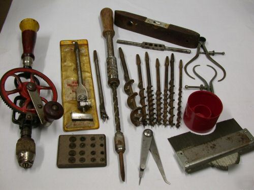 Antique tools< leather working,drilling wood,etc.> >