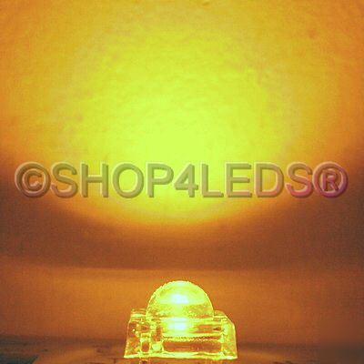 500PCS 5MM 11000MCD super flux yellow led free resistor