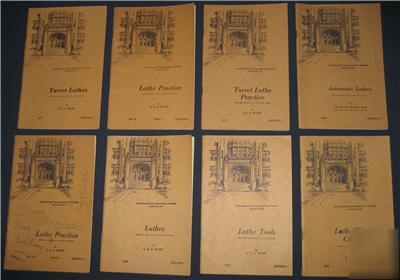 Lot of 8 lathe working - machinist books from the 1940S