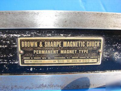 Brown sharpe 6X18 mag chuck surface grinder edm machine