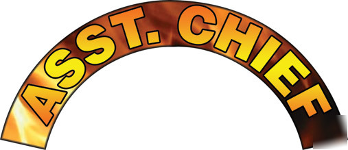 Firefighter flames helmet crescent-assistant chief