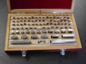 Carbide gage block set 81 pc grade 3 w/cert