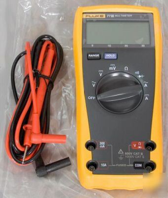 Fluke 77 series iii (3) digital multimeter w/leads dmm