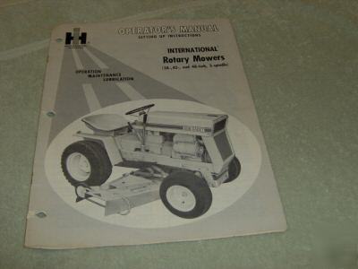 Operator's manual ihc rotary mowers cub cadet