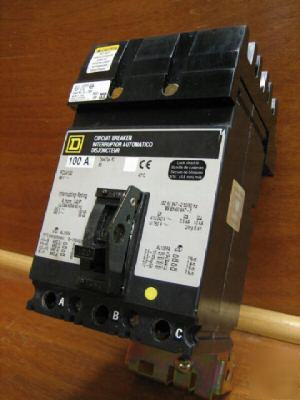 Square d i-line breaker FC34100 100AMP a 100A 