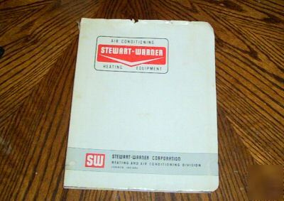 1957 stewart-warner a/c, heating catalog, brochures