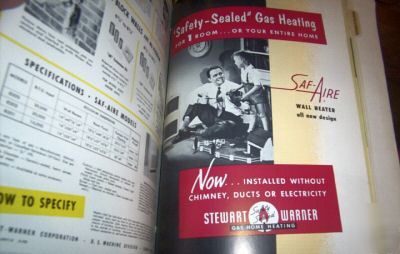 1957 stewart-warner a/c, heating catalog, brochures