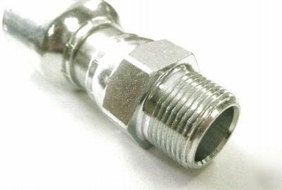 Hydraulic crimp fitting 1/4 inch male pipe f/ 1/4 hose 