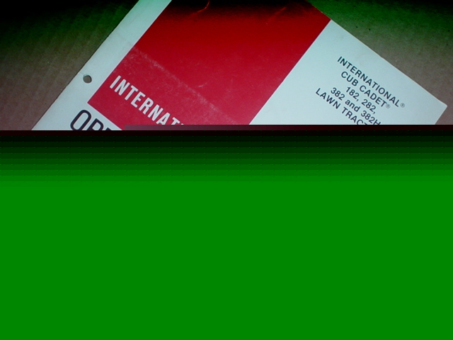 Ih cub cadet 182 282 382 382H operator manual