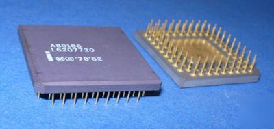 New A80186 pga intel vintage rare cpu gold 80186 LAST1