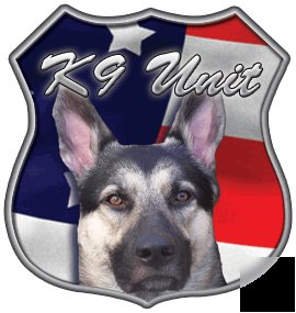 Police k-9 shield digital reflective decal