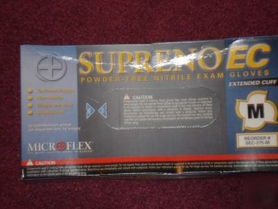 Supreno ec powder free nitrile exam gloves microflex m