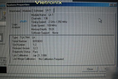 Tektronix TLA715 logic analyzer + tla 7M4 modules