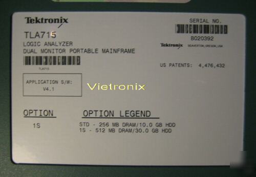 Tektronix TLA715 logic analyzer + tla 7M4 modules