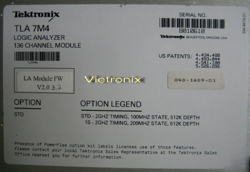 Tektronix TLA715 logic analyzer + tla 7M4 modules