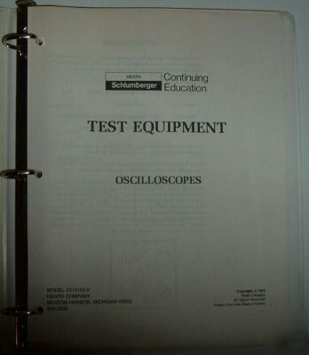 Vintage - oscilloscope course & manual - 1979 