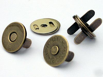 18MM magnetic bag snaps antique brass slim 50 MSS18-ab