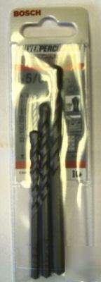 Bosch set of 3 silver percussion drill bits (5, 6 &8MM)