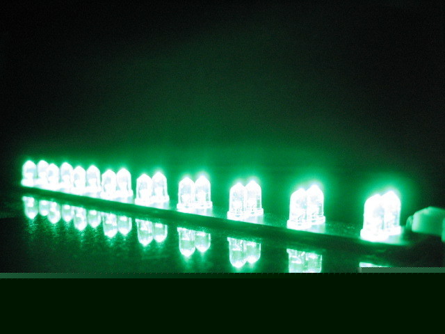 F s/h 20PCS 180MM rigid led strip w/18PCS green leds