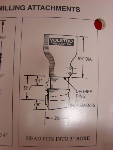 Volstro multi 360@ 90@ right angle head bridgeport mill