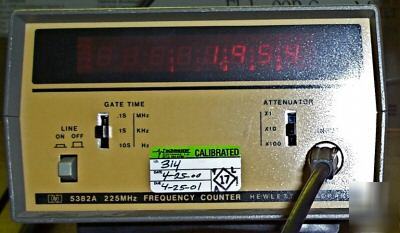 Hp 5382A 225MHZ frequency counter. calibrated.