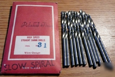 12PC jobber length #31 hss drill