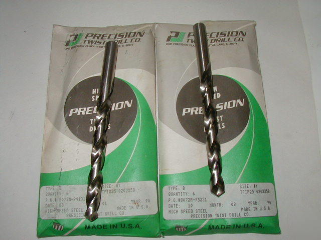 12 precision twist #y .4 jobber drill bit hss 5 1/2 ovl