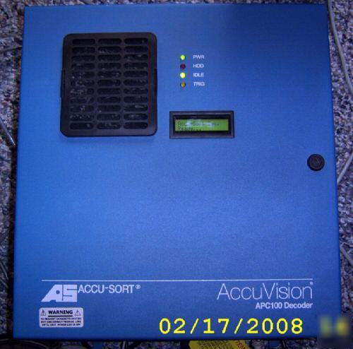 Accu-sort AV4000 camera barcode scanner conveyor system