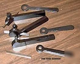 (3) pc mini lathe tool holder set rocker post type 5/16