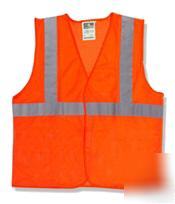 Hi-viz orange mesh class ii safety vest - 4 xlg