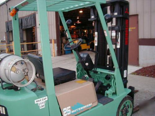 Mitsubishi 5,000 lb forklift 5000 fork lift truck nice 