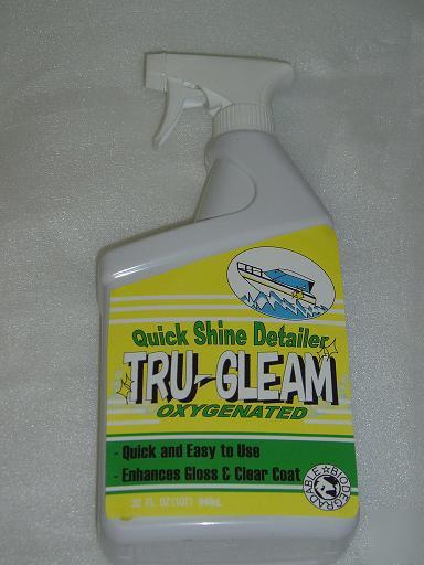 Tru gleam quick shine detailer boat auto rv polishing 