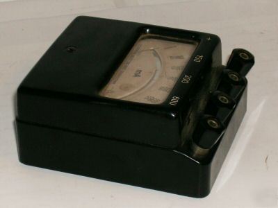 Vintage bakelite conway bench table top ammeter 600 ma