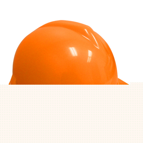 Construction orange hard hat plastic safety helmet