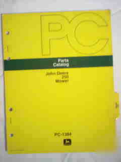 John deere 250 mower parts catalog-excellent 