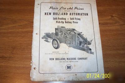 New holland 1944 pick up baling press parts manual 