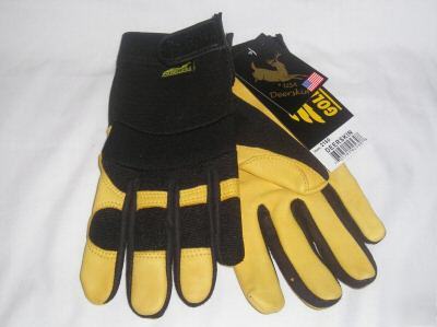 Top quality deerskin mechanics gloves-golden eagle-xxlg