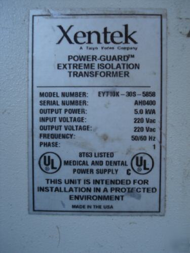 Xentek extreme insolating transformer 5KVA reliability