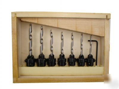 22PC tapered drill / countersink / bore set 