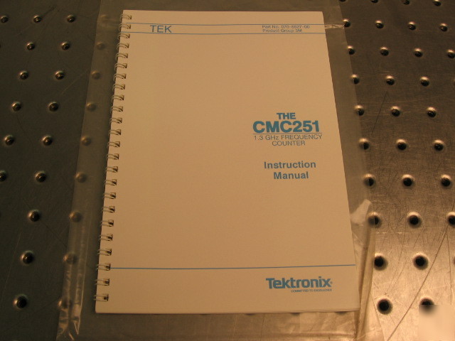 G30891 tektronix CMC251 instruction manual